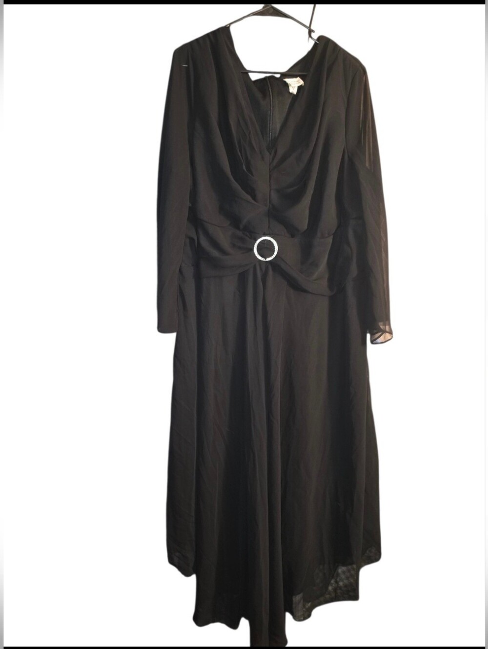 8/8/1. Womens Candlelight & Champagne  Prom Dress with Decorative Waist Ring